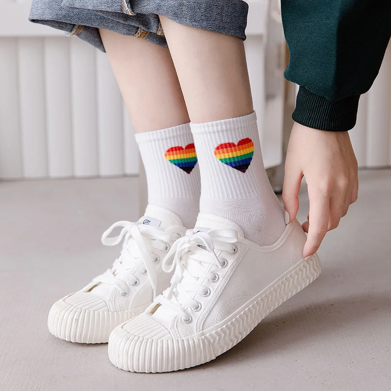 Love Korean Rainbow Ankle Socks - Image 4