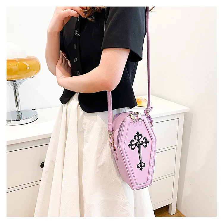 Pastel Goth Coffin Shape Purse - Image 5