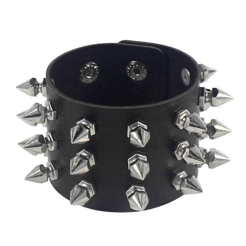 Pastel Goth Egirl Punk Rock Layered Bracelet Black - Image 6