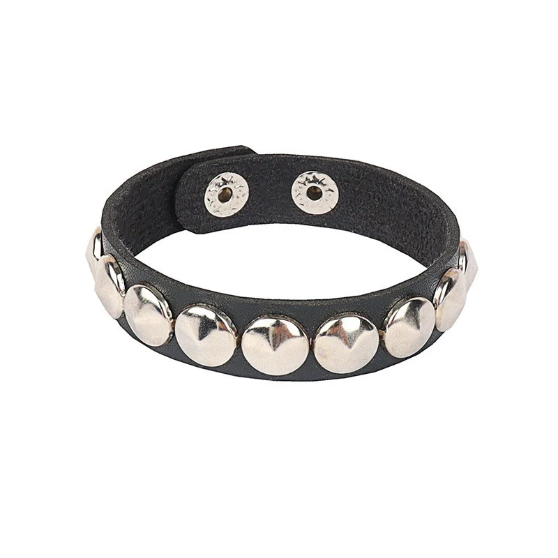 Punk Rock Studded Wristband Black