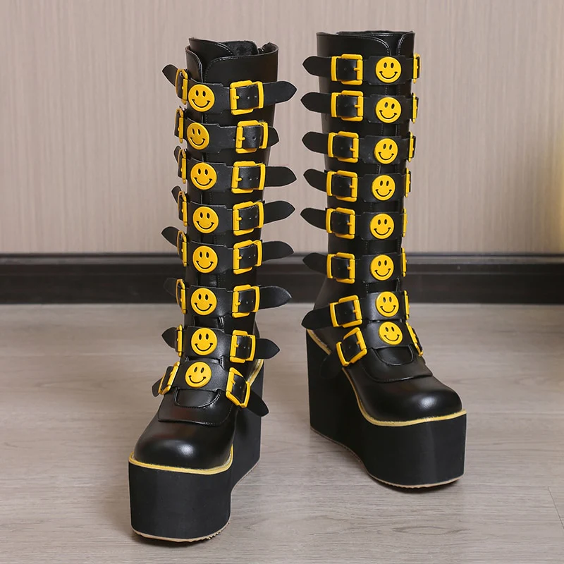 Punk Smiley Egirl Boots - Image 12