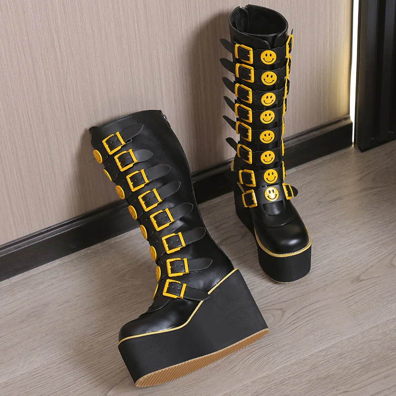 Punk Smiley Egirl Boots - Image 13