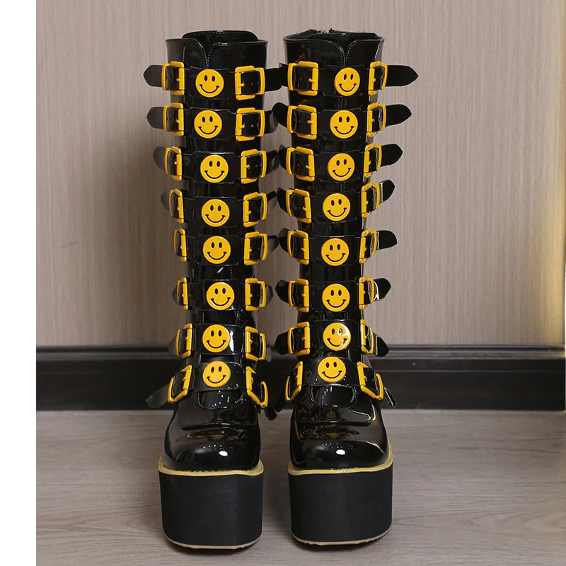Punk Smiley Egirl Boots - Image 17
