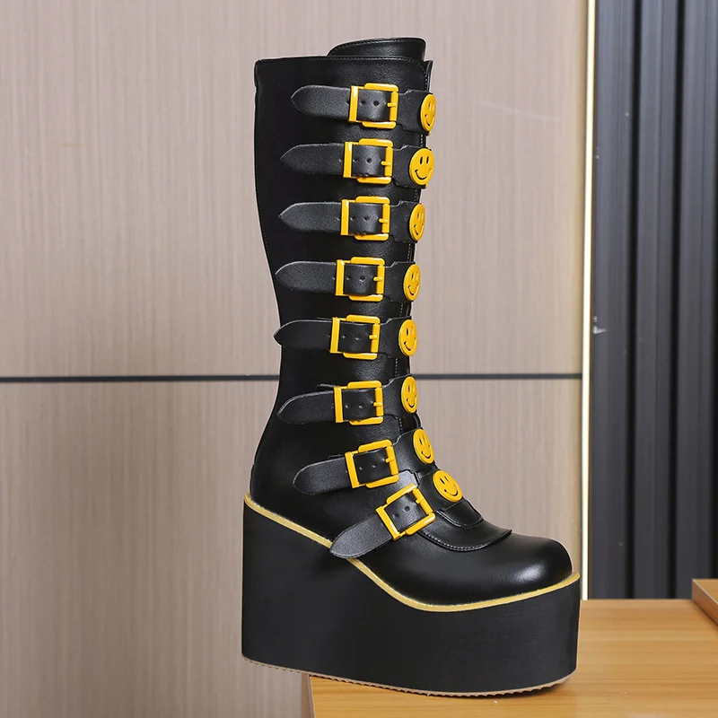 Punk Smiley Egirl Boots - Image 7
