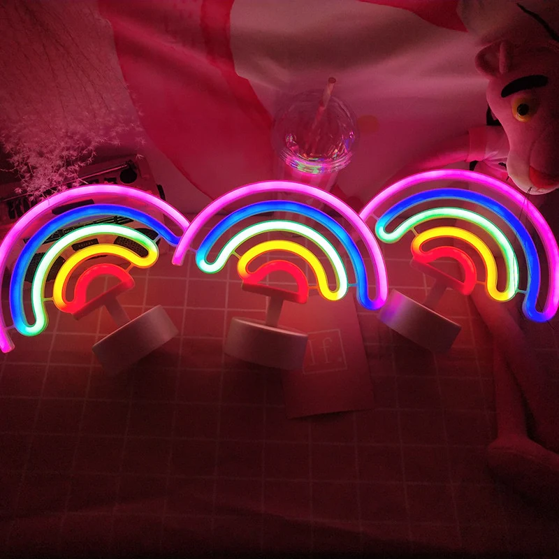 Rainbow Neon Night Lamp - Image 3