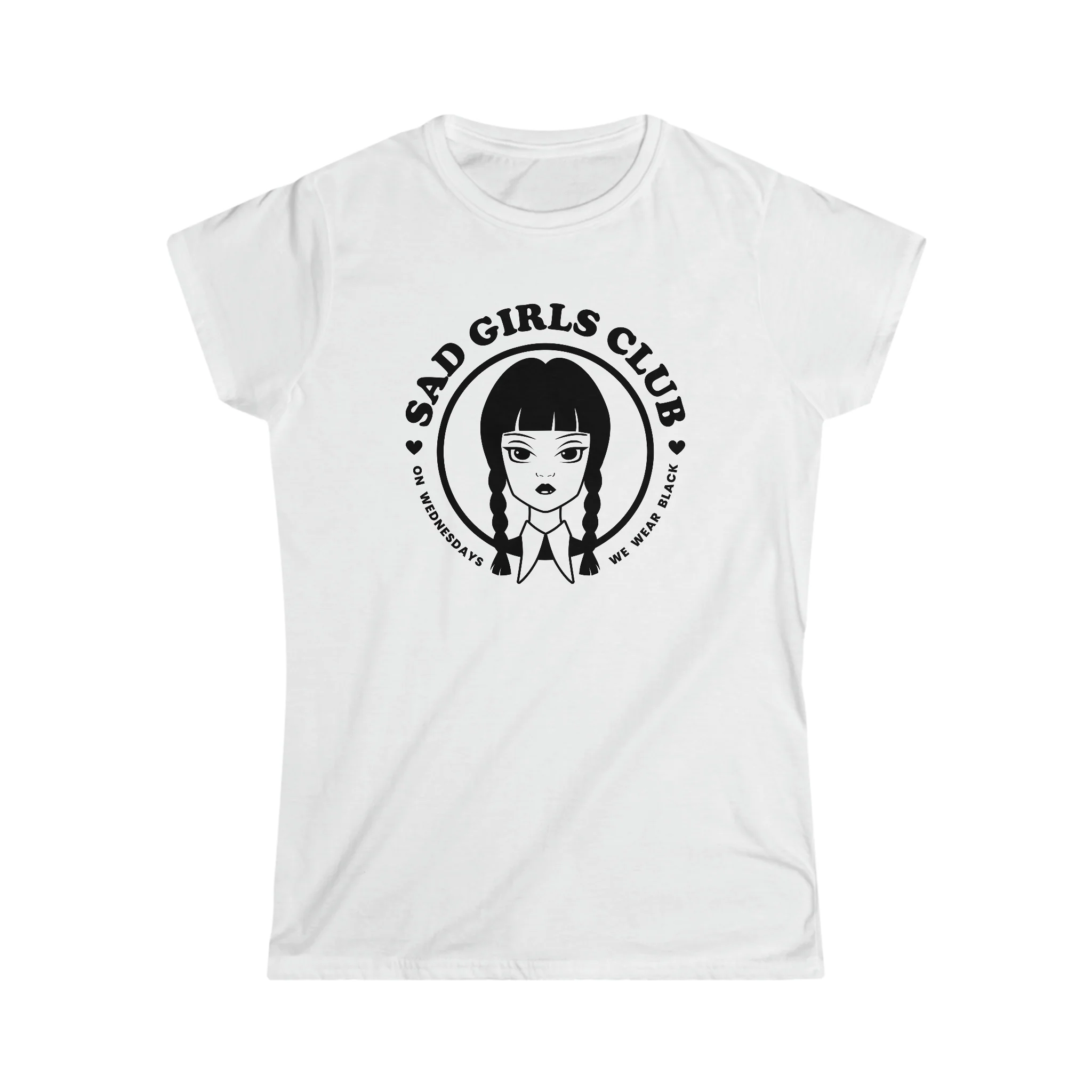 Sad Girls Club Wednesday Girly T-Shirt - Image 2