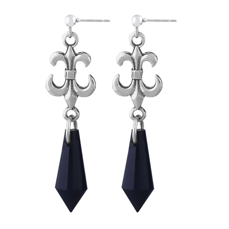 Sailor Moon Black Lady Black Crystal Earrings - Image 3