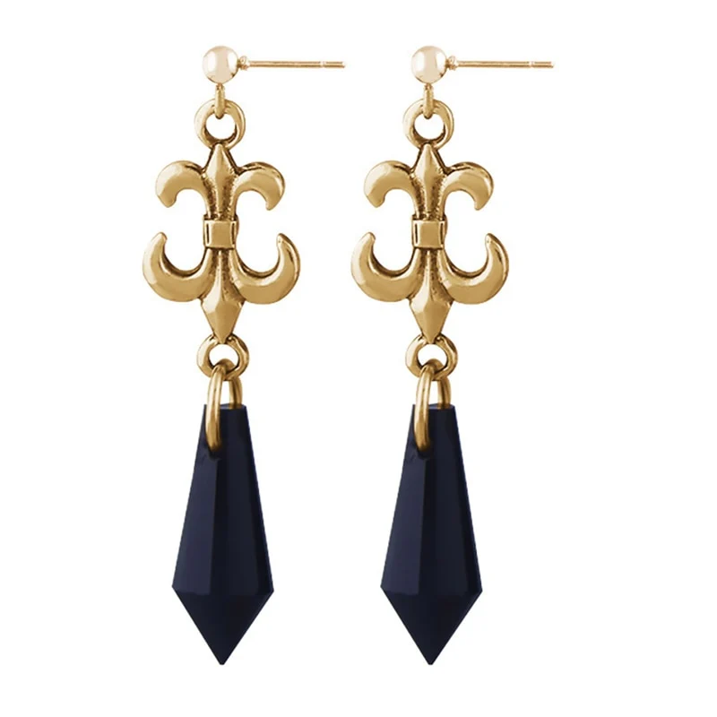 Sailor Moon Black Lady Black Crystal Earrings - Image 4
