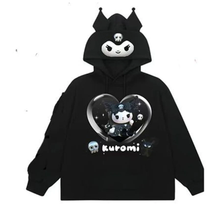 Sanriocore Kuromi Little Devil Hoodie Sweatshirt - Image 2