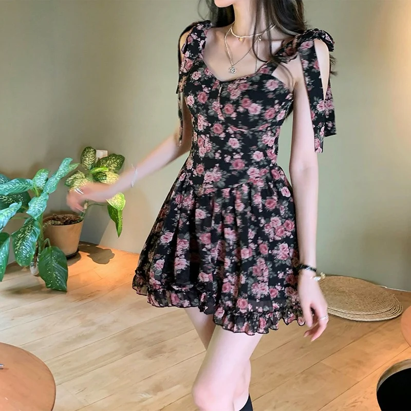 Soft Girl Aesthetic Floral Mini Dress - Image 8