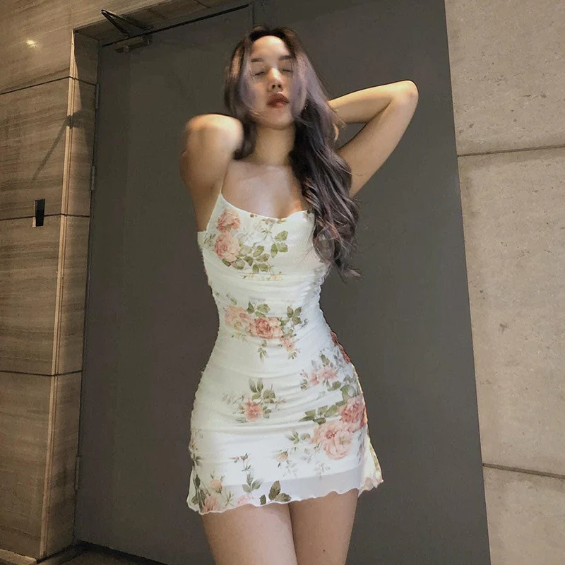 Soft Girl Aesthetic Floral Mini Sundress - Image 3