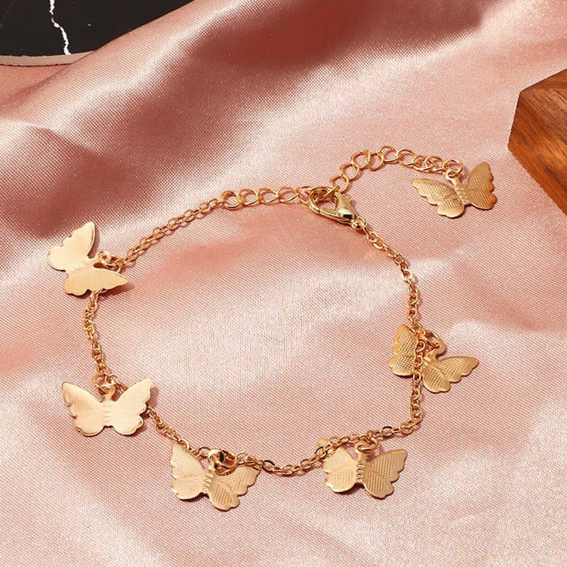 Soft Girl Aesthetic Gold Butterfly Bracelet - Image 5