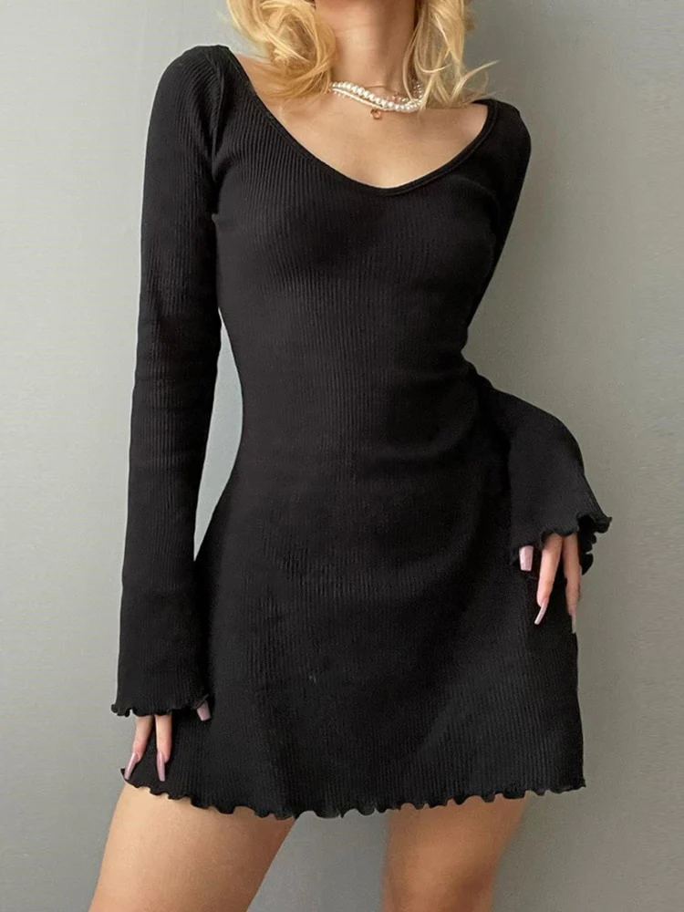 Soft Girl Elegant Flared A-line Dress - Image 2