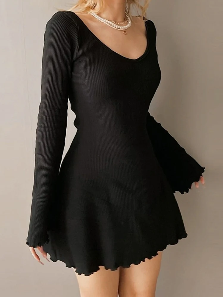 Soft Girl Elegant Flared A-line Dress - Image 7