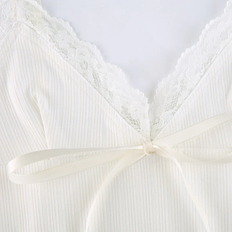 Soft Girl Y2K Lace Trim Crop Top - Image 12