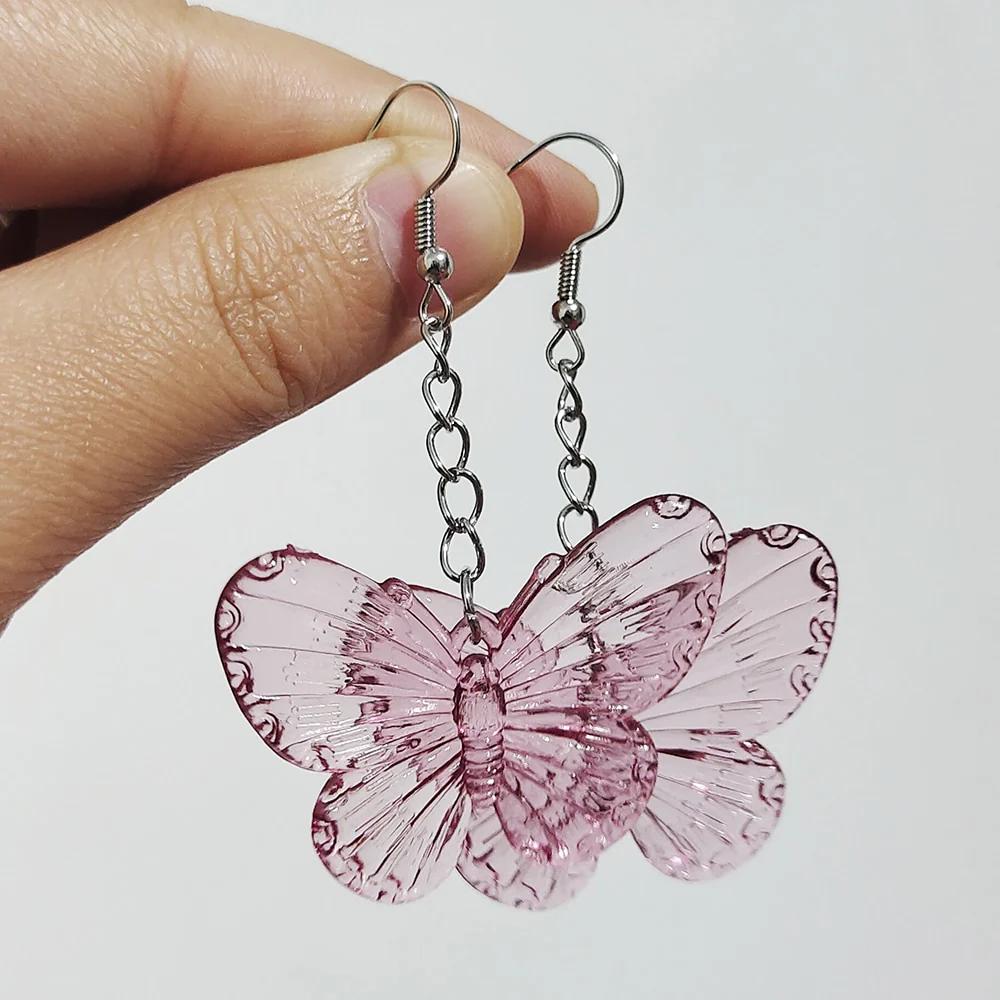 Soft Girl Y2K Transparent Butterfly Earrings - Image 12