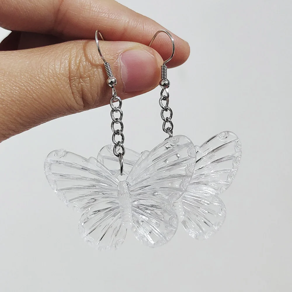 Soft Girl Y2K Transparent Butterfly Earrings - Image 13