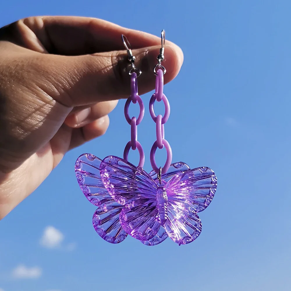 Soft Girl Y2K Transparent Butterfly Earrings - Image 22