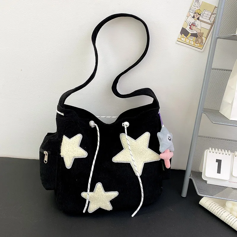 Star Corduroy Messenger Bag - Image 11
