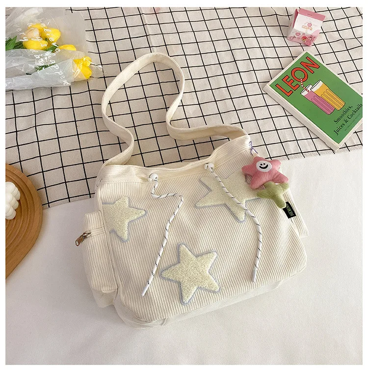 Star Corduroy Messenger Bag - Image 14