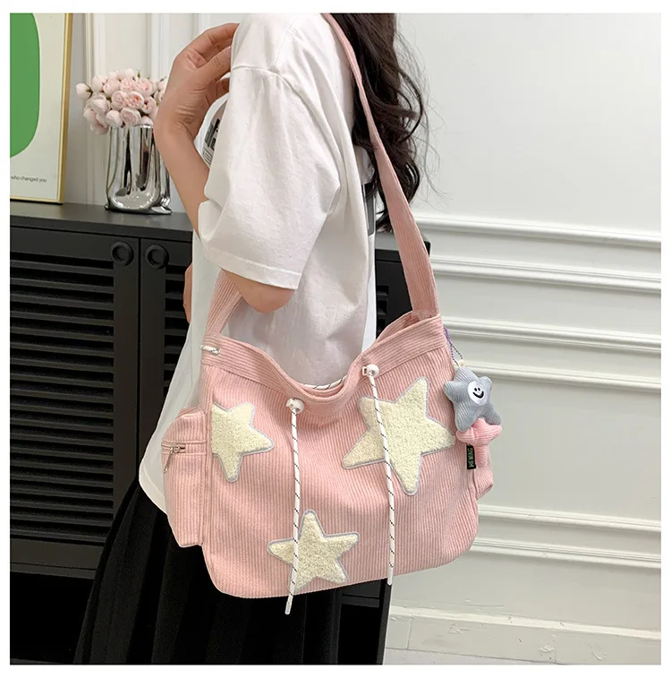 Star Corduroy Messenger Bag - Image 18