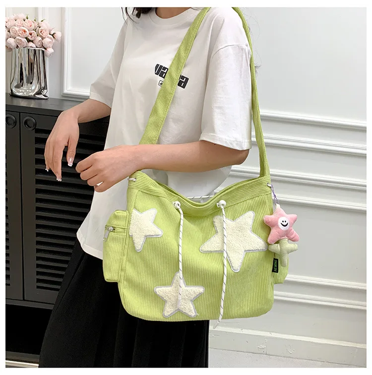 Star Corduroy Messenger Bag - Image 19