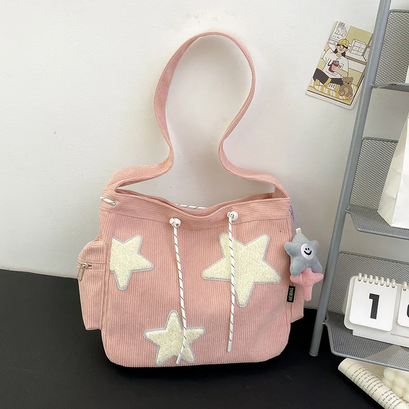 Star Corduroy Messenger Bag - Image 2