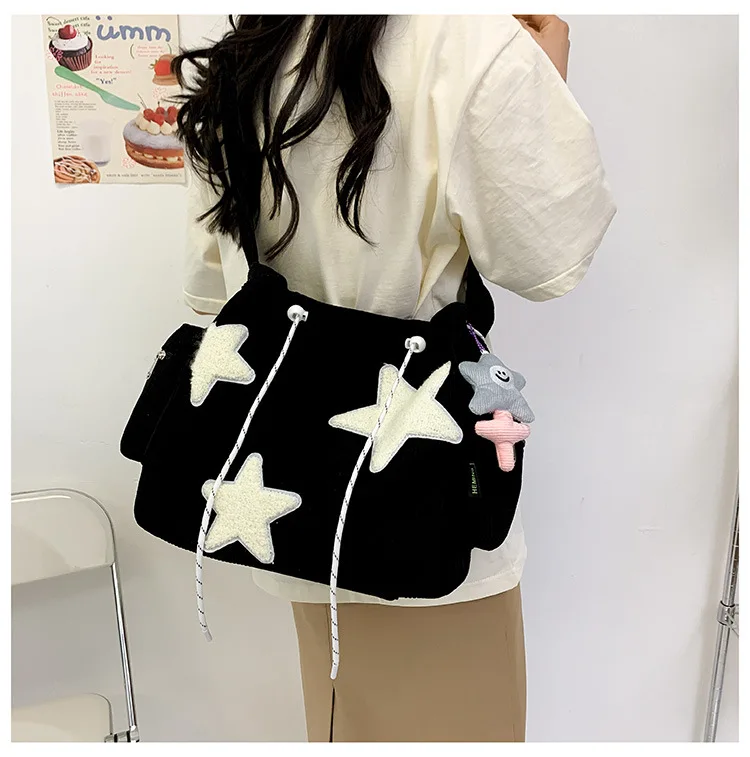 Star Corduroy Messenger Bag - Image 21