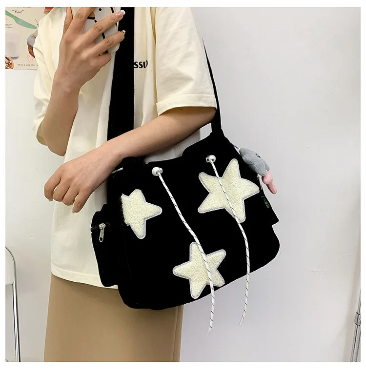 Star Corduroy Messenger Bag - Image 22