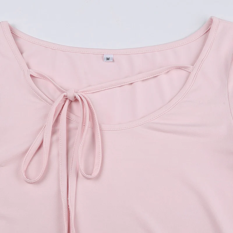 Sweet Girl Lace-up Long Sleeve Top - Image 7