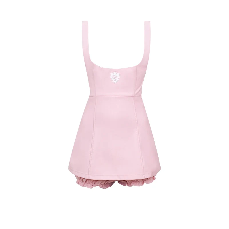 Sweet Girl Pink Blouse Suspender Dress Set - Image 11
