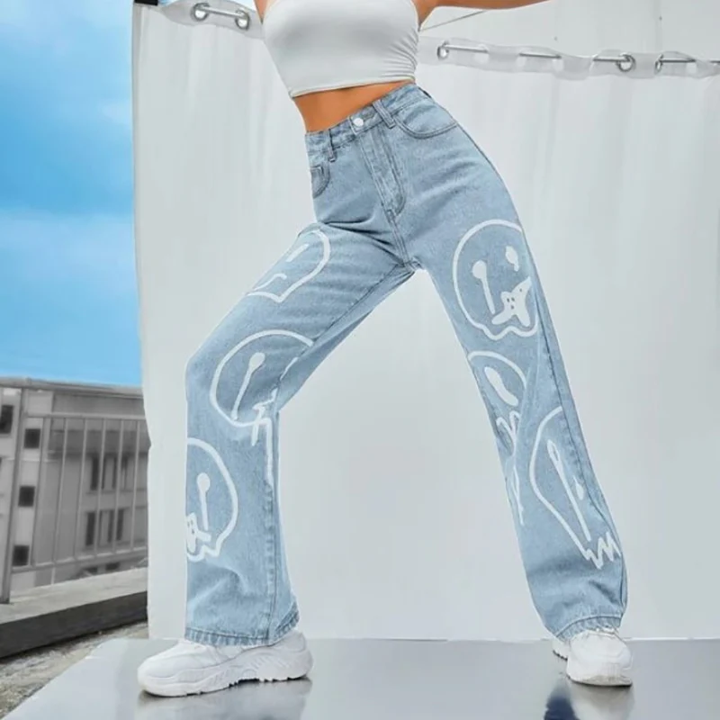 Trippy Smiley Loose Jeans - Image 15