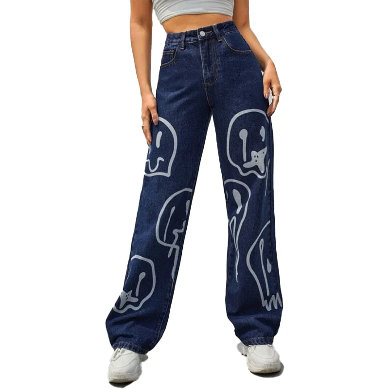 Trippy Smiley Loose Jeans - Image 18