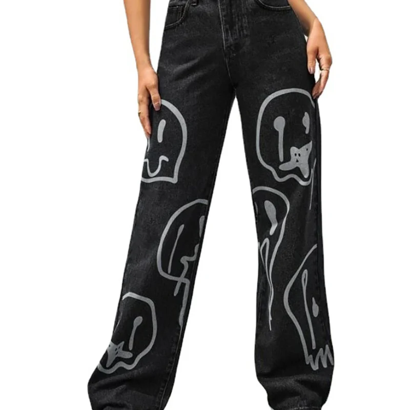 Trippy Smiley Loose Jeans - Image 19