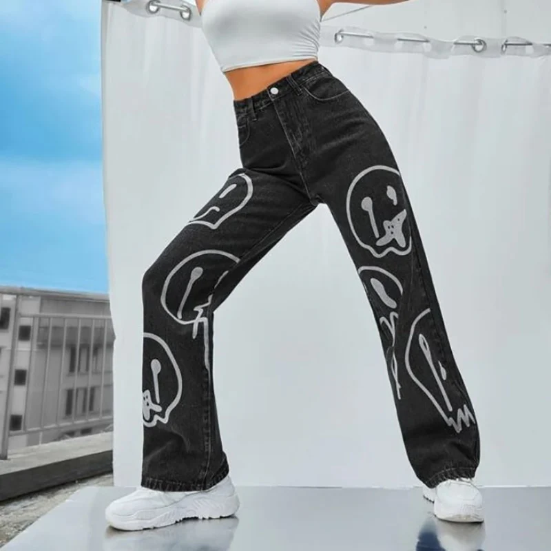 Trippy Smiley Loose Jeans - Image 5