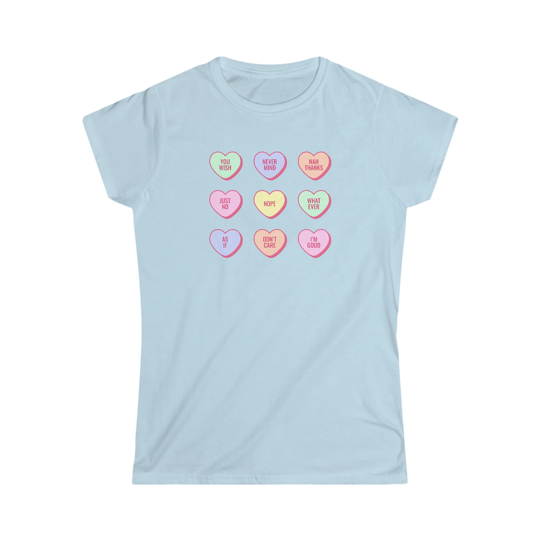 Valentines Heart Candy Girly T-Shirt - Image 3