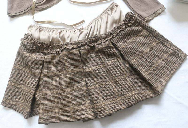 Vintage Plaid Skirt - Image 2
