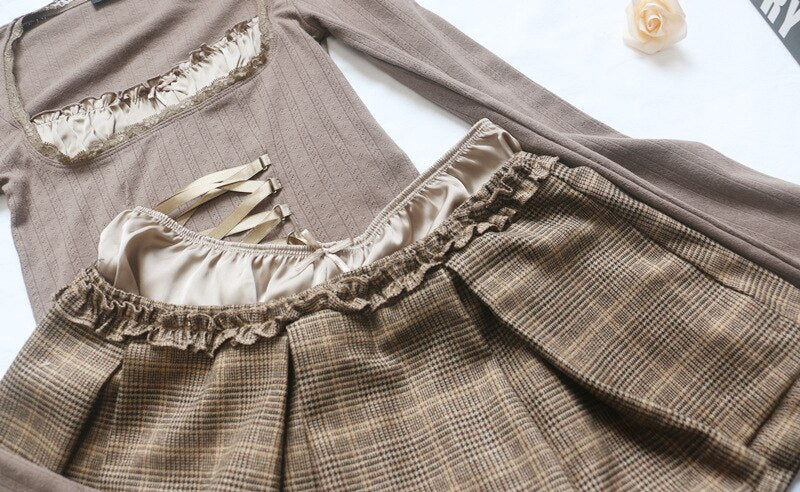 Vintage Plaid Skirt - Image 9
