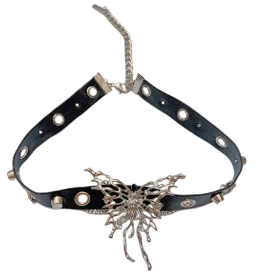 Webcore Y2K Dark Grunge Butterfly Choker - Image 6