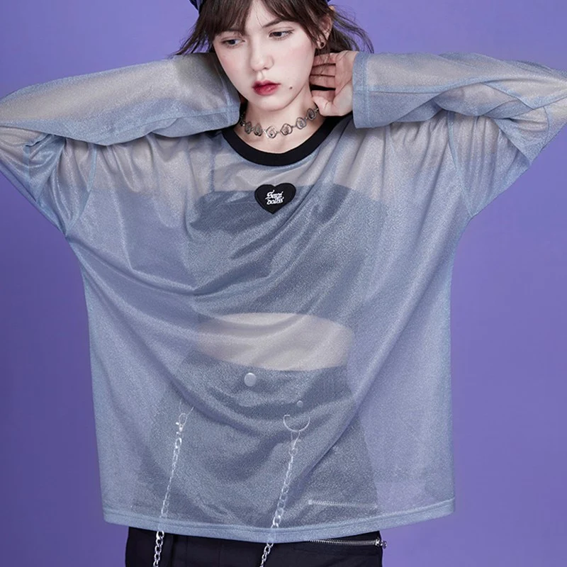 Webcore Y2K Oversized Mesh Top - Image 4
