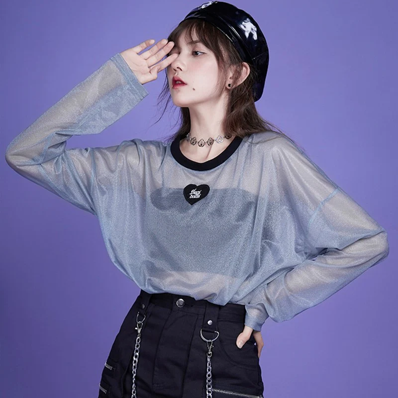 Webcore Y2K Oversized Mesh Top - Image 5