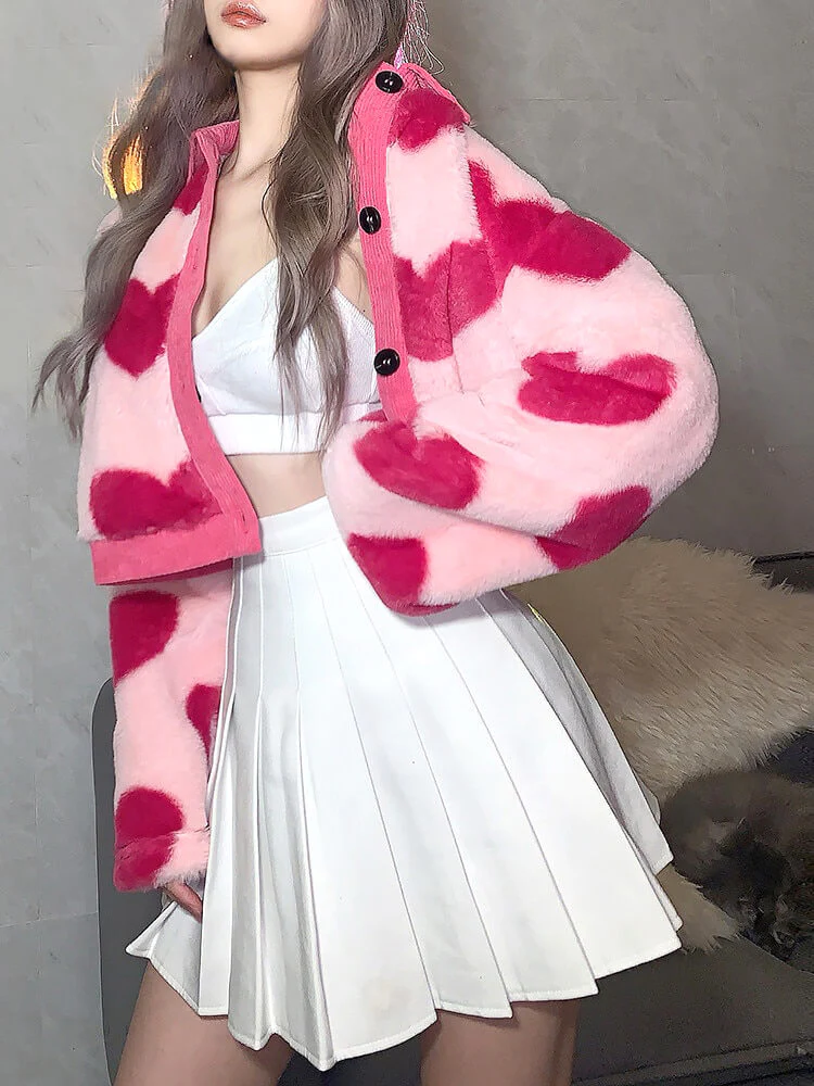Y2K Pink Hearts Soft Jacket - Image 2