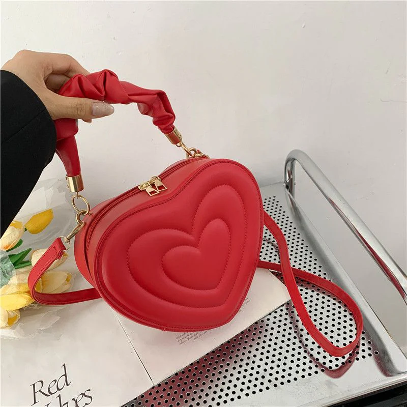 Y2K Aesthetic Retro Vintage Heart Shoulder Bag - Image 3