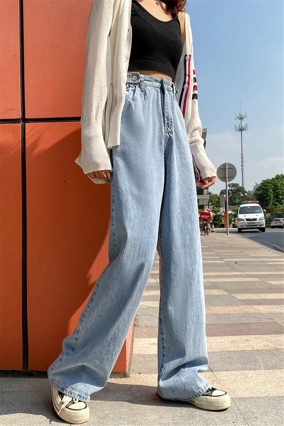 Y2K Grunge High Waist Denim Pants Wide Leg - Image 11