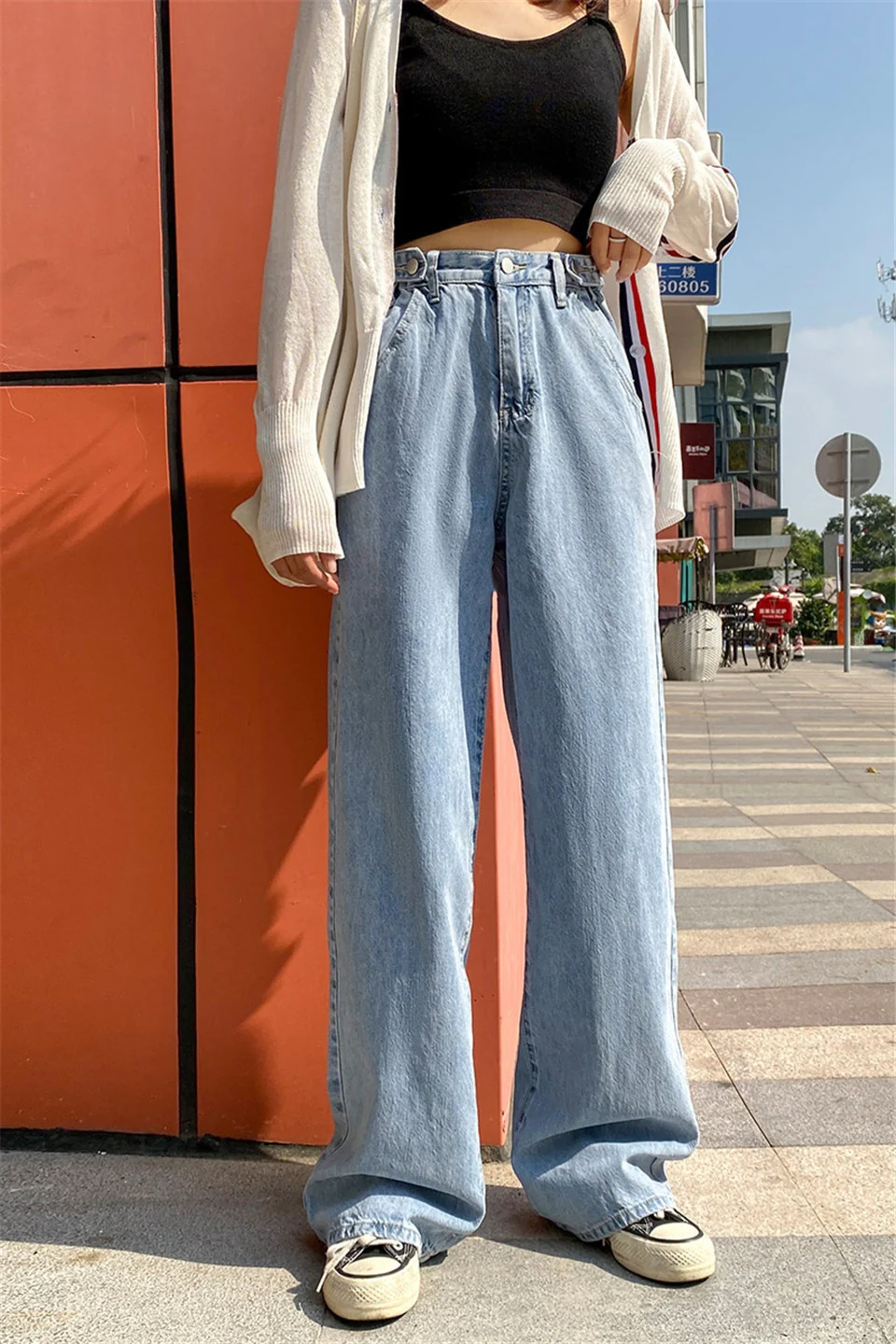 Y2K Grunge High Waist Denim Pants Wide Leg - Image 12