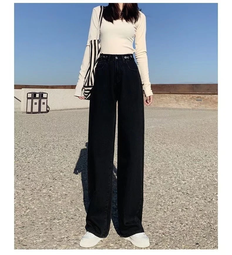 Y2K Grunge High Waist Denim Pants Wide Leg - Image 17