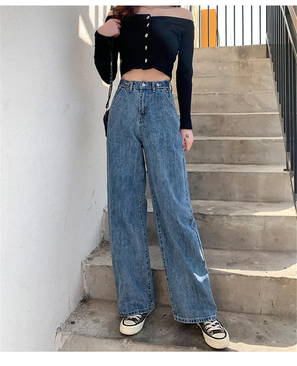 Y2K Grunge High Waist Denim Pants Wide Leg - Image 19