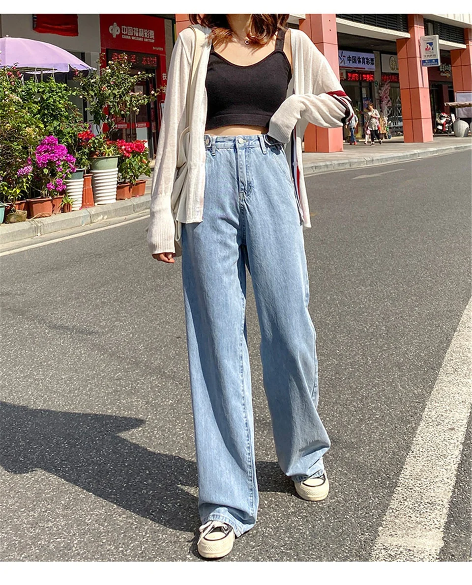 Y2K Grunge High Waist Denim Pants Wide Leg - Image 8