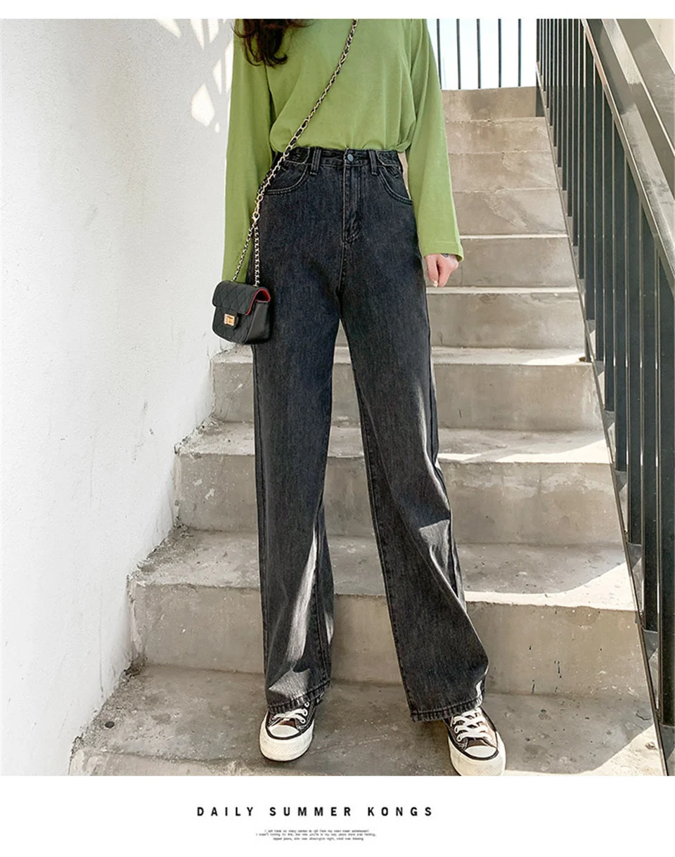 Y2K Grunge High Waist Denim Pants Wide Leg - Image 9