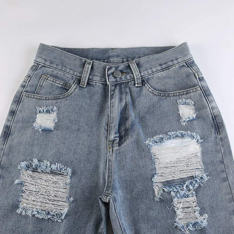 Y2K Grunge Ripped Baggy Jeans - Image 10
